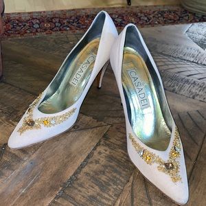 Casadei Italian Dressy Nude Heels- Vintage